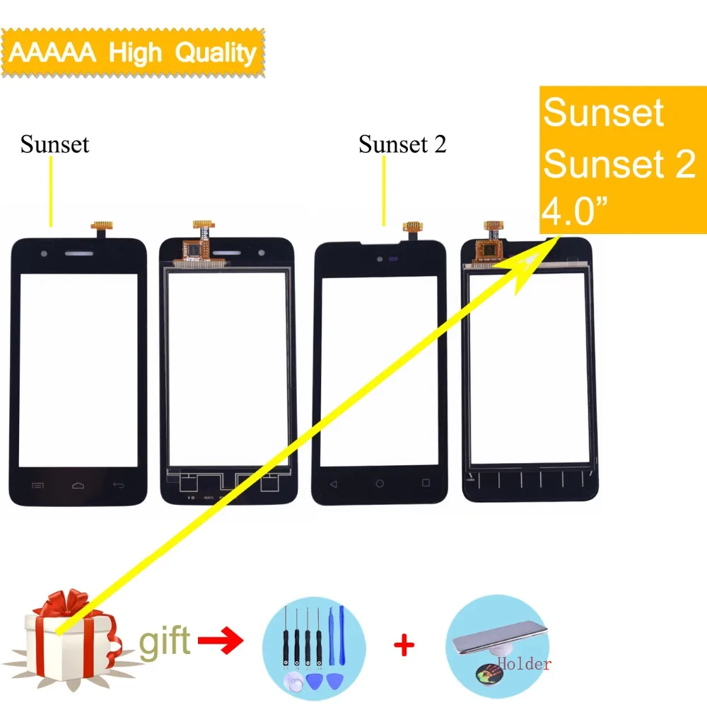 Touchscreen For Wiko Sunset 2 Touch Panel Screen Digitizer glass Sensor for wiko touches Sunset2 digitizer black | Мобильные