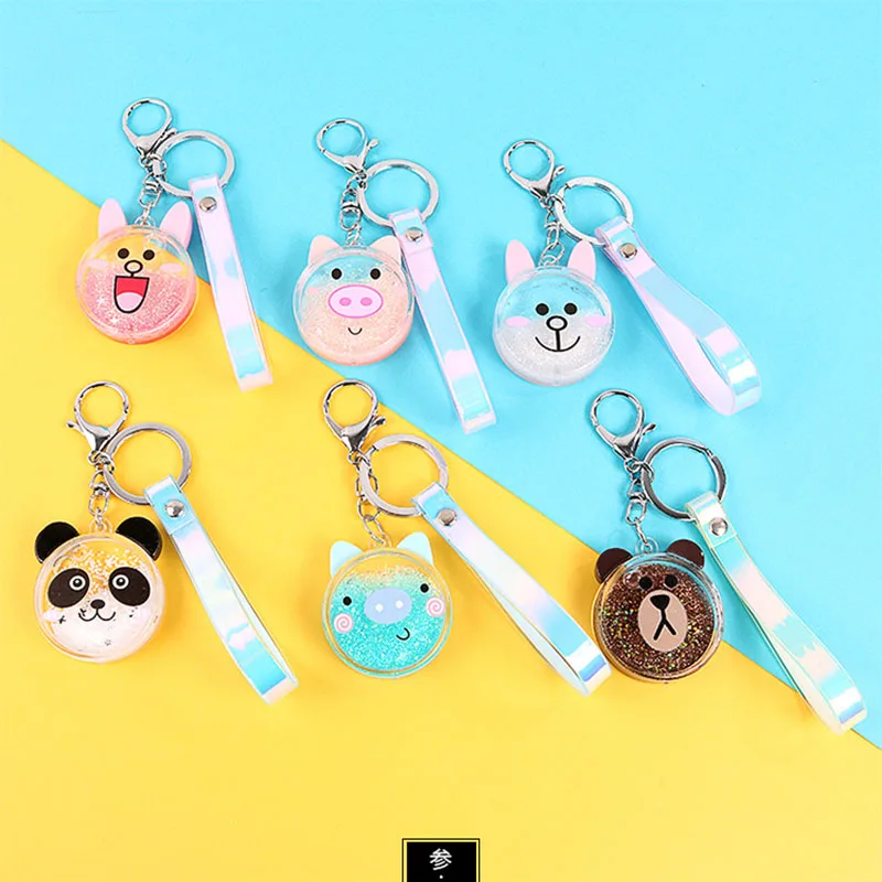 Cartoon Bear Pig Powder Moving Liquid Key Ring Fantasy keychain Glitter Quicksand Star Key Chain Car Key Pendant Birthday Gift
Cartoon Bear Pig Powder Moving Liquid Key Ring Fantasy keychain Glitter Quicksand Star Key Chain Car Key Pendant Birthday Gift