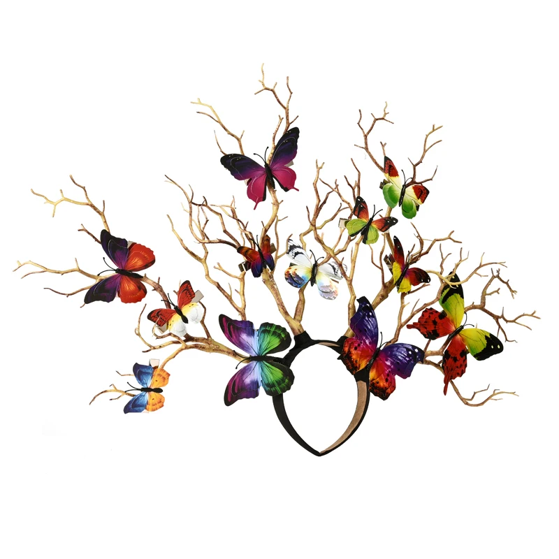 Lolita Butterflies Headdress Deer Horn Tree Branches Headband Gothic Wedding Cosplay Halloween X-mas Headpiece Accessories
Lolita Butterflies Headdress Deer Horn Tree Branches Headband Gothic Wedding Cosplay Halloween X-mas Headpiece Accessories