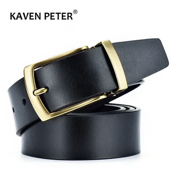 Belt Male Cowhide Genuine Leather Belts For Men Classic Simple Strap Luxury Antique Gold Pin Buckle Cummerbunds Ceinture Homme
Belt Male Cowhide Genuine Leather Belts For Men Classic Simple Strap Luxury Antique Gold Pin Buckle Cummerbunds Ceinture Homme