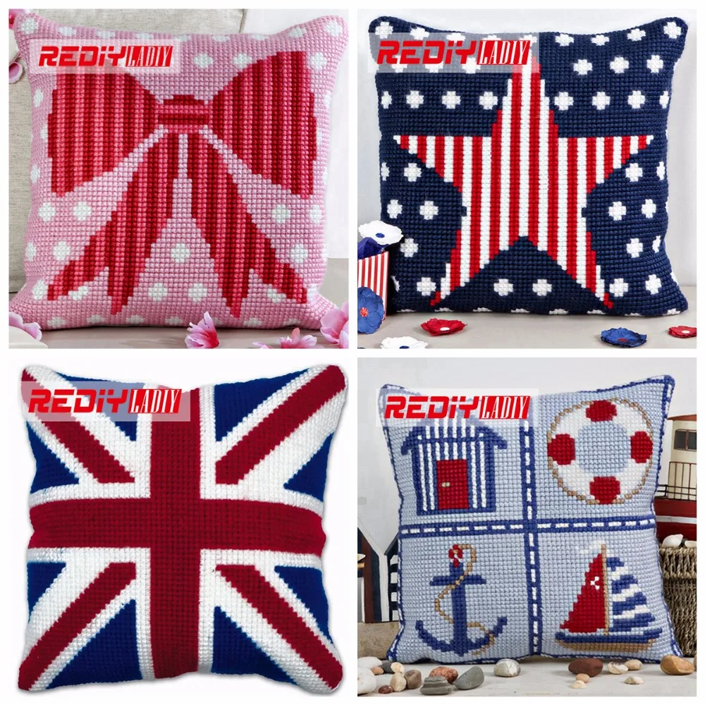 REDIY Cross Stitch Pillow Case England Style Home Decorative Cushion Cover Pre-Printed Canvas Cross-Stitch Kit Unfinished Crafts
REDIY Cross Stitch Pillow Case England Style Home Decorative Cushion Cover Pre-Printed Canvas Cross-Stitch Kit Unfinished Crafts