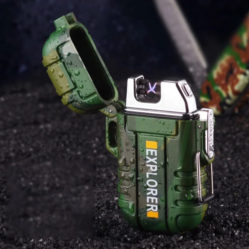 USB Pulsed Flameless Double Arc Waterproof Windproof Outdoor Survival Camping Lighter Plasma Electronic Cigarette Lighter
USB Pulsed Flameless Double Arc Waterproof Windproof Outdoor Survival Camping Lighter Plasma Electronic Cigarette Lighter