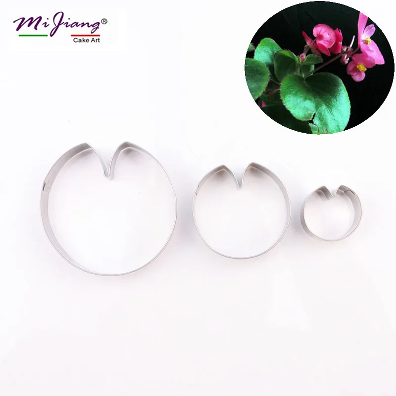 3pcs/set Mijiang Stainless Steel Lotus Leaf Cutters Set DIY Cake Decorating Tools Fondant Cookie Cutter Slicers Bakeware A407
3pcs/set Mijiang Stainless Steel Lotus Leaf Cutters Set DIY Cake Decorating Tools Fondant Cookie Cutter Slicers Bakeware A407