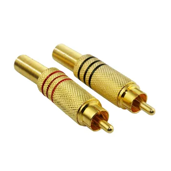10PCS High Quality Gold Plated RCA Plug Audio Male Connector w Metal Spring Plug video Cable
10PCS High Quality Gold Plated RCA Plug Audio Male Connector w Metal Spring Plug video Cable