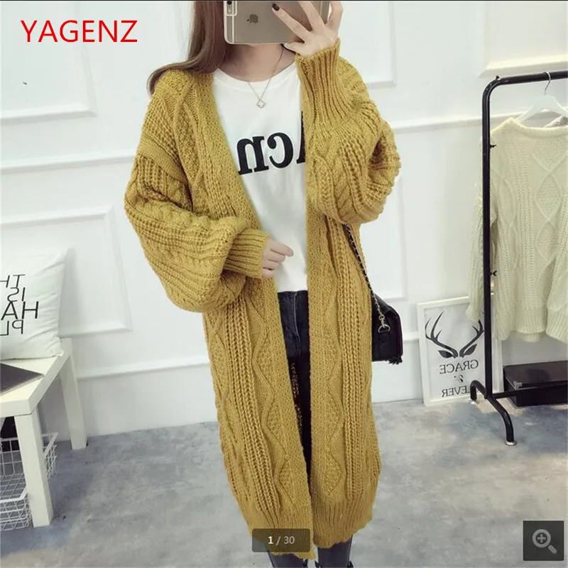 YAGENZ Large size Swweater Women Winter sweater coat lantern sleeve Thick Knitting cardigan Fashion Women loose sweater BN2158
YAGENZ Large size Swweater Women Winter sweater coat lantern sleeve Thick Knitting cardigan Fashion Women loose sweater BN2158