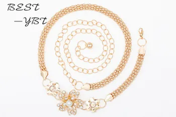 Ms. Diamond Metal Waist Chain Female Korean Fashion Five Leaves and Flowers Pearl Women's Decoration Thin Belt Wild Seal Oil
Ms. Diamond Metal Waist Chain Female Korean Fashion Five Leaves and Flowers Pearl Women's Decoration Thin Belt Wild Seal Oil