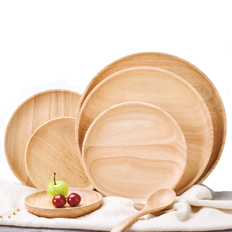 high quality Rubber wood Round Plates Wooden Tableware Wood Plate Handmade Sushi Dish Service tray hotel tableware 1pcs
high quality Rubber wood Round Plates Wooden Tableware Wood Plate Handmade Sushi Dish Service tray hotel tableware 1pcs