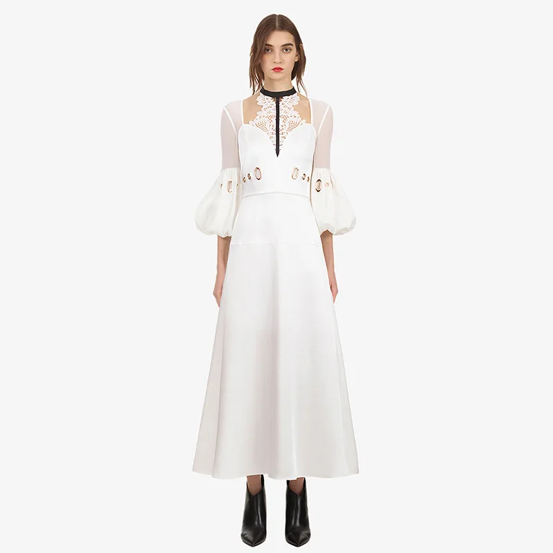 New Europe and America brand ladies with strapless dress since show slender waist F07111 lantern sleeve
New Europe and America brand ladies with strapless dress since show slender waist F07111 lantern sleeve