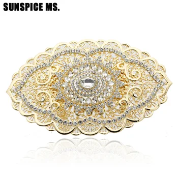 SUNSPICE MS. Fashion Hollow Flower Rhinestone Metal Belt Buckle Ethnic Clothing Accessories Big Size Resin Indian Body Jewelry
SUNSPICE MS. Fashion Hollow Flower Rhinestone Metal Belt Buckle Ethnic Clothing Accessories Big Size Resin Indian Body Jewelry