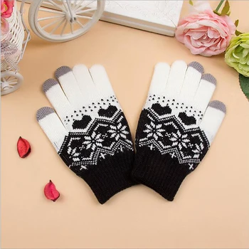2018 Female Winter Gloves Touch Screen Mittens For Women Christmas Snowflake Full Finger Mitts Wrist Gloves Gants Femme Hiver
2018 Female Winter Gloves Touch Screen Mittens For Women Christmas Snowflake Full Finger Mitts Wrist Gloves Gants Femme Hiver