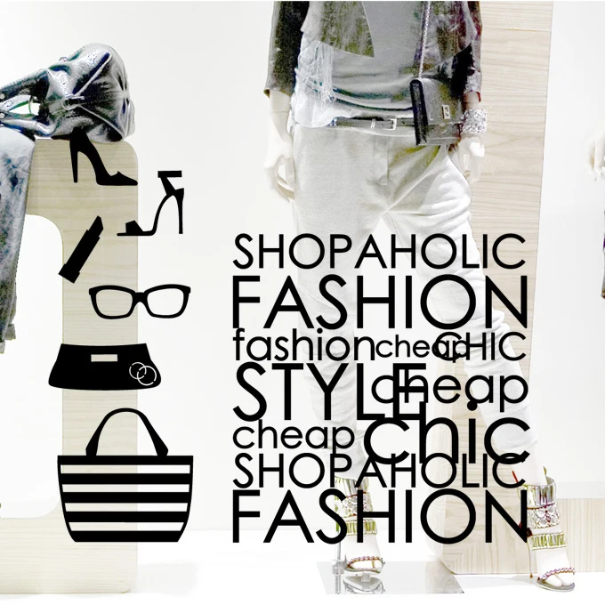 Women's Fashion Clothing Glasses Stickers Shoes Bags Wall sticker Clothing Store Shop Window Glass Sticker Decal Decoration
Women's Fashion Clothing Glasses Stickers Shoes Bags Wall sticker Clothing Store Shop Window Glass Sticker Decal Decoration