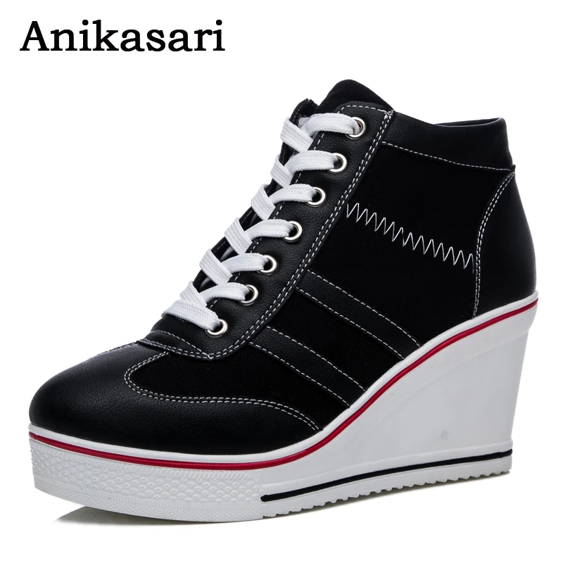 Canvas Shoes Woman Plus Size 35~42 Height Increasing Platform Casual Women Shoes Hidden Heel High Top Trainers Wedge Ankle Boots 
Canvas Shoes Woman Plus Size 35~42 Height Increasing Platform Casual Women Shoes Hidden Heel High Top Trainers Wedge Ankle Boots