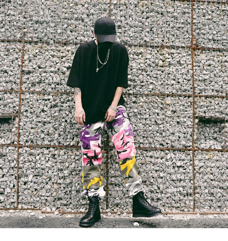 Aolamegs Cargo Pants Men Military Camouflage Hip Hop Pants Baggy Tactical Trouser Multi Color Cotton Fashion Streetwear Joggers (14)