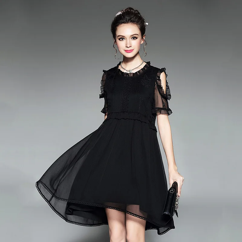 AOFULI Brand L- 3xl 4xl 5xl Plus size Women Summer Dress 2017 New Lady Off the shoulder A-line Ruffles Black Chiffon Dresses
AOFULI Brand L- 3xl 4xl 5xl Plus size Women Summer Dress 2017 New Lady Off the shoulder A-line Ruffles Black Chiffon Dresses