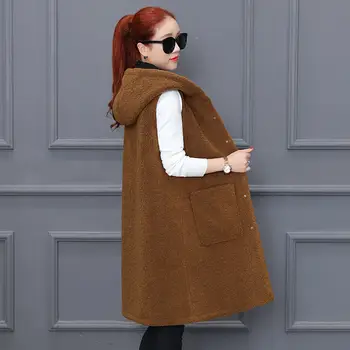 Long Cotton Vest Coat Women Autumn Winter Thick Lambs Wool Vest Women Jacket Colete Feminino Hooded Waistcoat Warm Outwear C4607
Long Cotton Vest Coat Women Autumn Winter Thick Lambs Wool Vest Women Jacket Colete Feminino Hooded Waistcoat Warm Outwear C4607