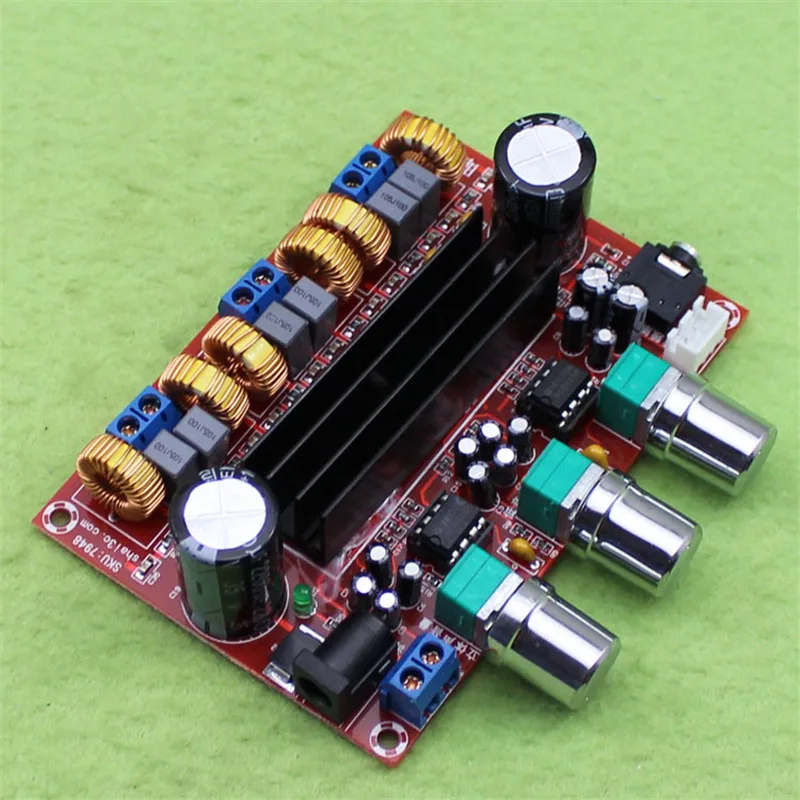 Digital amplifier board TPA3116D2 50Wx2+100W 2.1 Channel Digital Subwoofer Power 12~24V
Digital amplifier board TPA3116D2 50Wx2+100W 2.1 Channel Digital Subwoofer Power 12~24V