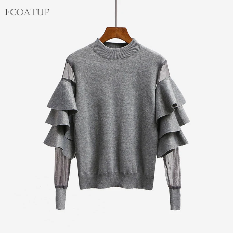 Butterfly Sleeve Sweater Women Fall Autumn Mesh Patchwork Layered Bell Sleeve Knit Pullovers Ruffle Jumper Fashion Sweater
Butterfly Sleeve Sweater Women Fall Autumn Mesh Patchwork Layered Bell Sleeve Knit Pullovers Ruffle Jumper Fashion Sweater