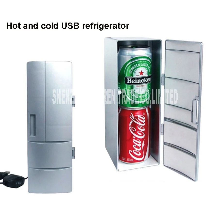 Image 16PCS DC5V Plug   Play Portable Practical Mini USB Fridge Office Desktop PC Car Refrigerator Freezer Beverage Can Drink Cooler