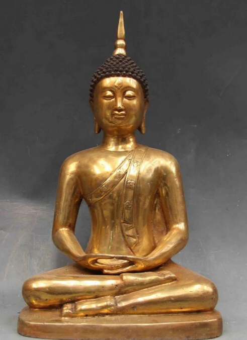 shitou 001360 Thailand Buddhist classic Bronze Copper Gild Tathagata Sakyamuni Buddha Statue
shitou 001360 Thailand Buddhist classic Bronze Copper Gild Tathagata Sakyamuni Buddha Statue