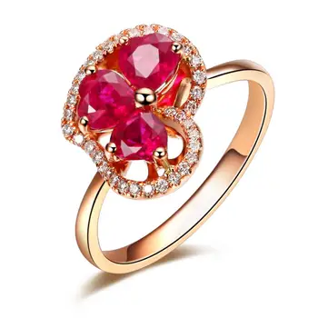 Fashion Heart Ring GVBORI Ruby + 18K Rose Gold Classic and Popular Wemen Ring Special Gift ruby heart
Fashion Heart Ring GVBORI Ruby + 18K Rose Gold Classic and Popular Wemen Ring Special Gift ruby heart