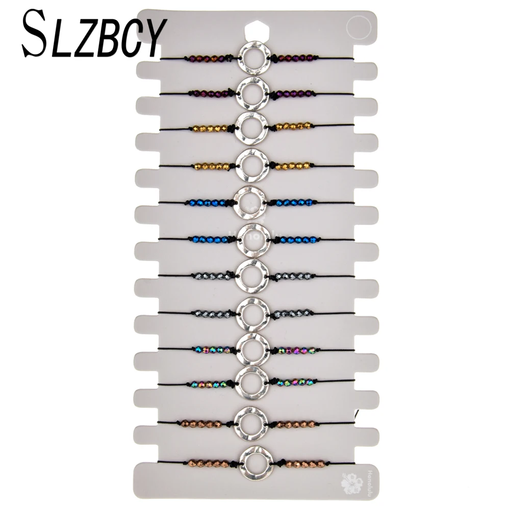 SLZBCY 12 pcs/set Silver Gold Color Hollow Round Geometric Charms Bracelets for Men Women Jewelry Adjustable Braided Bracelet
SLZBCY 12 pcs/set Silver Gold Color Hollow Round Geometric Charms Bracelets for Men Women Jewelry Adjustable Braided Bracelet