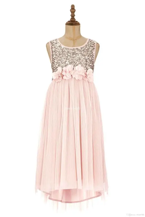 blush pink flower girl dresses uk