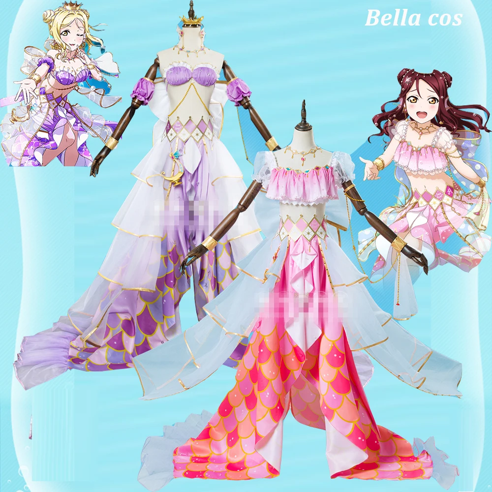 New Lovelive Sunshine Mermaid Awaken Mari Ohara Sakurauchi Riko cosplay costume dress halloween costumes for women Anime clothes
New Lovelive Sunshine Mermaid Awaken Mari Ohara Sakurauchi Riko cosplay costume dress halloween costumes for women Anime clothes