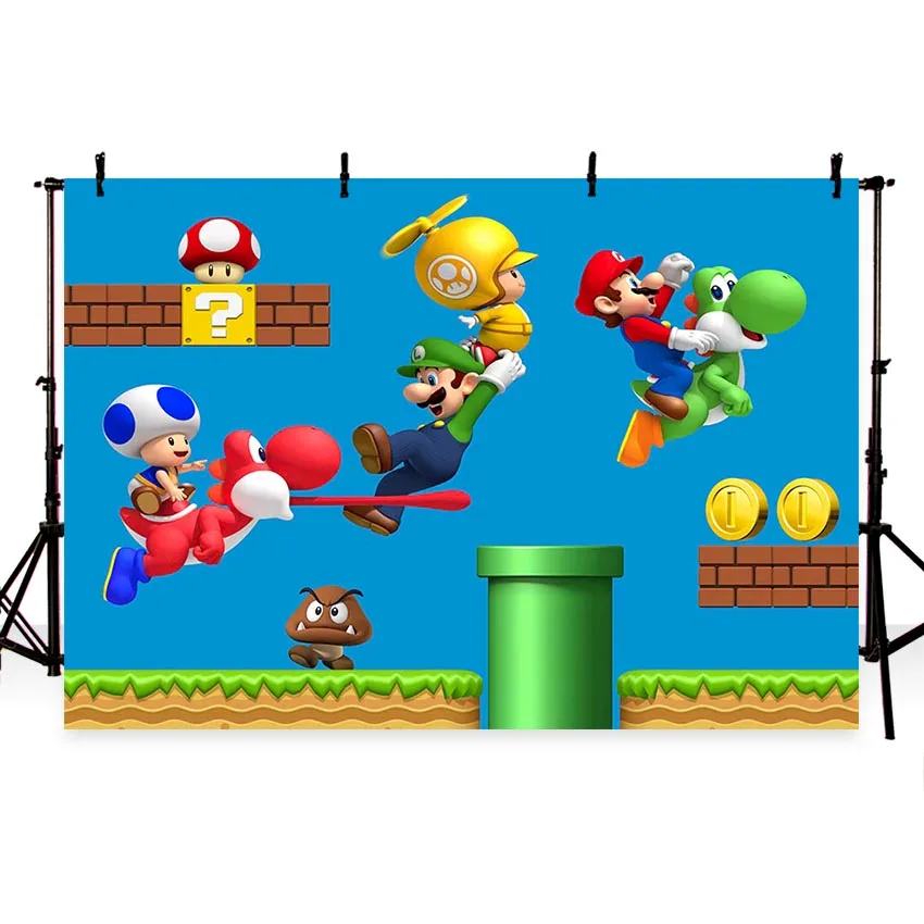 Photography backdrop Custom Boys Super Marie Bros Game Level Photo Background for Children Portrait Backdrops Studio
Photography backdrop Custom Boys Super Marie Bros Game Level Photo Background for Children Portrait Backdrops Studio