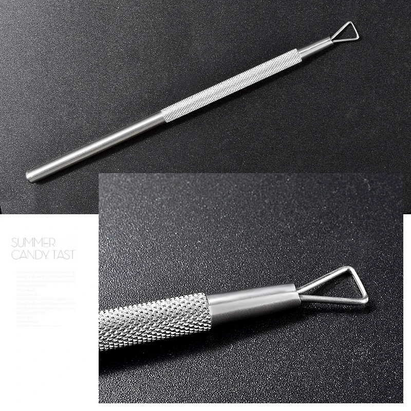 Triangle Head Nail Gel Polish Easy to Remover Tool Stainless Steel Stick Rod Cuticle Pusher Lacquer Cleaner Nail Art Care Tool
Triangle Head Nail Gel Polish Easy to Remover Tool Stainless Steel Stick Rod Cuticle Pusher Lacquer Cleaner Nail Art Care Tool