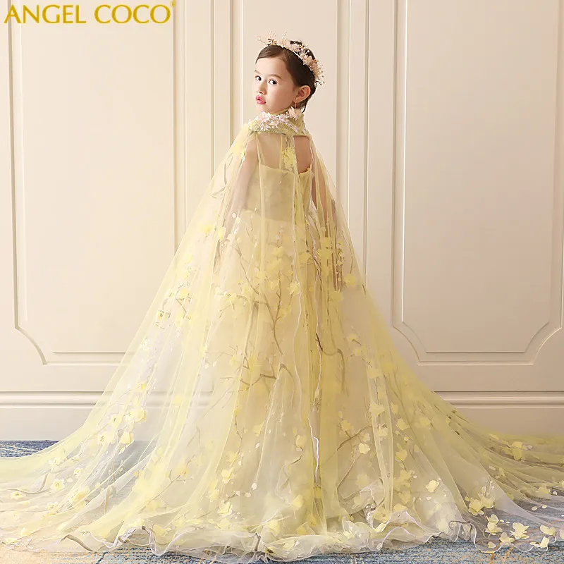 2 Pieces Children'S Dress Model Contest Catwalks Show Trailing Shawl Girl Evening Dress Set Detachable Carnival Costume For Kids
2 Pieces Children'S Dress Model Contest Catwalks Show Trailing Shawl Girl Evening Dress Set Detachable Carnival Costume For Kids