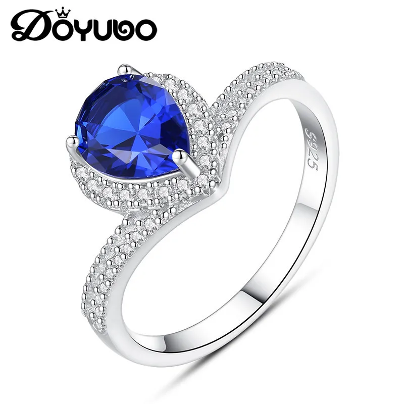 DOYUBO Dark Blue Semi- Precious Stone Silver Rings Wedding Jewelry Women New Water Drop Stone Sterling Silver Finger Ring VB314
DOYUBO Dark Blue Semi- Precious Stone Silver Rings Wedding Jewelry Women New Water Drop Stone Sterling Silver Finger Ring VB314