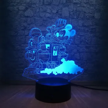 Kawaii Mickey Mouse By Train 3D LED Lamp 7 Color Change Teen Room Table Night Light Atmosphere Decor Birthday Gift Toy Luminaria
Kawaii Mickey Mouse By Train 3D LED Lamp 7 Color Change Teen Room Table Night Light Atmosphere Decor Birthday Gift Toy Luminaria