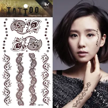 1pcs Brown Henna Tattoo Sticker Vintage Flower Totem Temporary Tattoo Body Art Tatoo tatuagem tatuaje
1pcs Brown Henna Tattoo Sticker Vintage Flower Totem Temporary Tattoo Body Art Tatoo tatuagem tatuaje