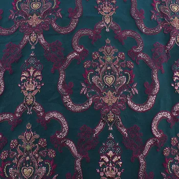 Dark Green Court Brocade Fabric Jacquard Metal Yarn Garments Thick fabric Curtain Upholstery Fabric By Yard 
Dark Green Court Brocade Fabric Jacquard Metal Yarn Garments Thick fabric Curtain Upholstery Fabric By Yard