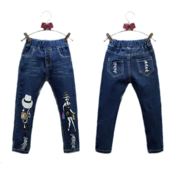 Fashion Denim Pants Girls Cartoon Women Printed Jeans Baby Girls Jeans Kids Clothes Cotton Casual Children's Jeans Kids Trousers
Fashion Denim Pants Girls Cartoon Women Printed Jeans Baby Girls Jeans Kids Clothes Cotton Casual Children's Jeans Kids Trousers