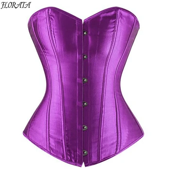 FLORATA Good Quality Women Sexy Corset Waist Trainer Satin Black White Overbust Boned Lace Up Top Bustier Lingerie Plus Size
FLORATA Good Quality Women Sexy Corset Waist Trainer Satin Black White Overbust Boned Lace Up Top Bustier Lingerie Plus Size