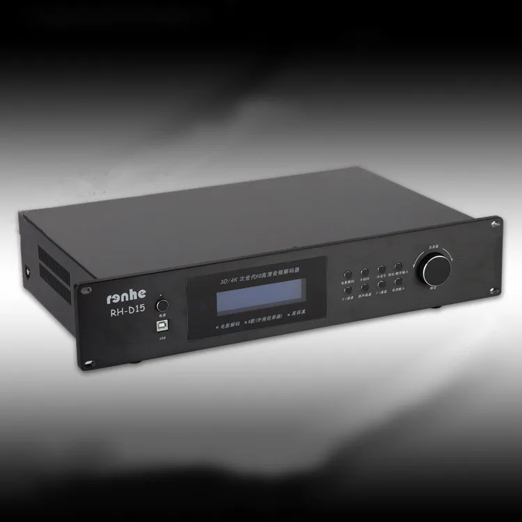 Support 3D ARC CEC function HDMI dual fiber dual coaxial input 24 segment QE equalizer 7.1channel stereo 4K digital audio decodr
Support 3D ARC CEC function HDMI dual fiber dual coaxial input 24 segment QE equalizer 7.1channel stereo 4K digital audio decodr
