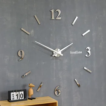 Large Wall Clock DIY Timer 3D Mute Mirror Stickers Morden Home Living Room Arcylic Number Decoration
Large Wall Clock DIY Timer 3D Mute Mirror Stickers Morden Home Living Room Arcylic Number Decoration