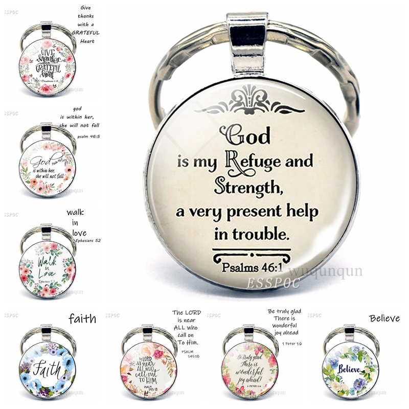 God Is My Refuge and Strengh Bible Quote Jewelry Keychain Pendant, Bible Pendant Bible Verse Key Chain Ring Keyring Gift
God Is My Refuge and Strengh Bible Quote Jewelry Keychain Pendant, Bible Pendant Bible Verse Key Chain Ring Keyring Gift