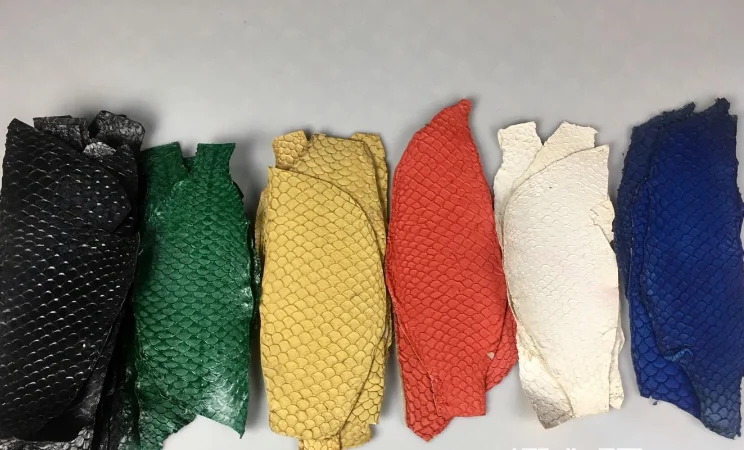 1 шт Красочные Натуральная лососевая рыбья кожа кусок многоцветный DIY сумка