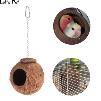 Let's Pet Bird Nest Natural Coconut Shell Hanging Chain Cage Parrot Comfortable House
Let's Pet Bird Nest Natural Coconut Shell Hanging Chain Cage Parrot Comfortable House