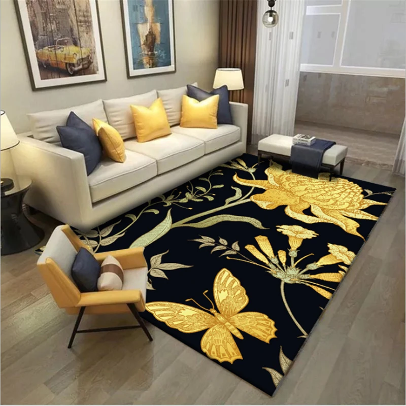 AOVOLL Rugs and Carpets for Home Living Room Vintage Black Background Yellow Flower Pattern Carpet Bedroom Carpet Machine Made
AOVOLL Rugs and Carpets for Home Living Room Vintage Black Background Yellow Flower Pattern Carpet Bedroom Carpet Machine Made