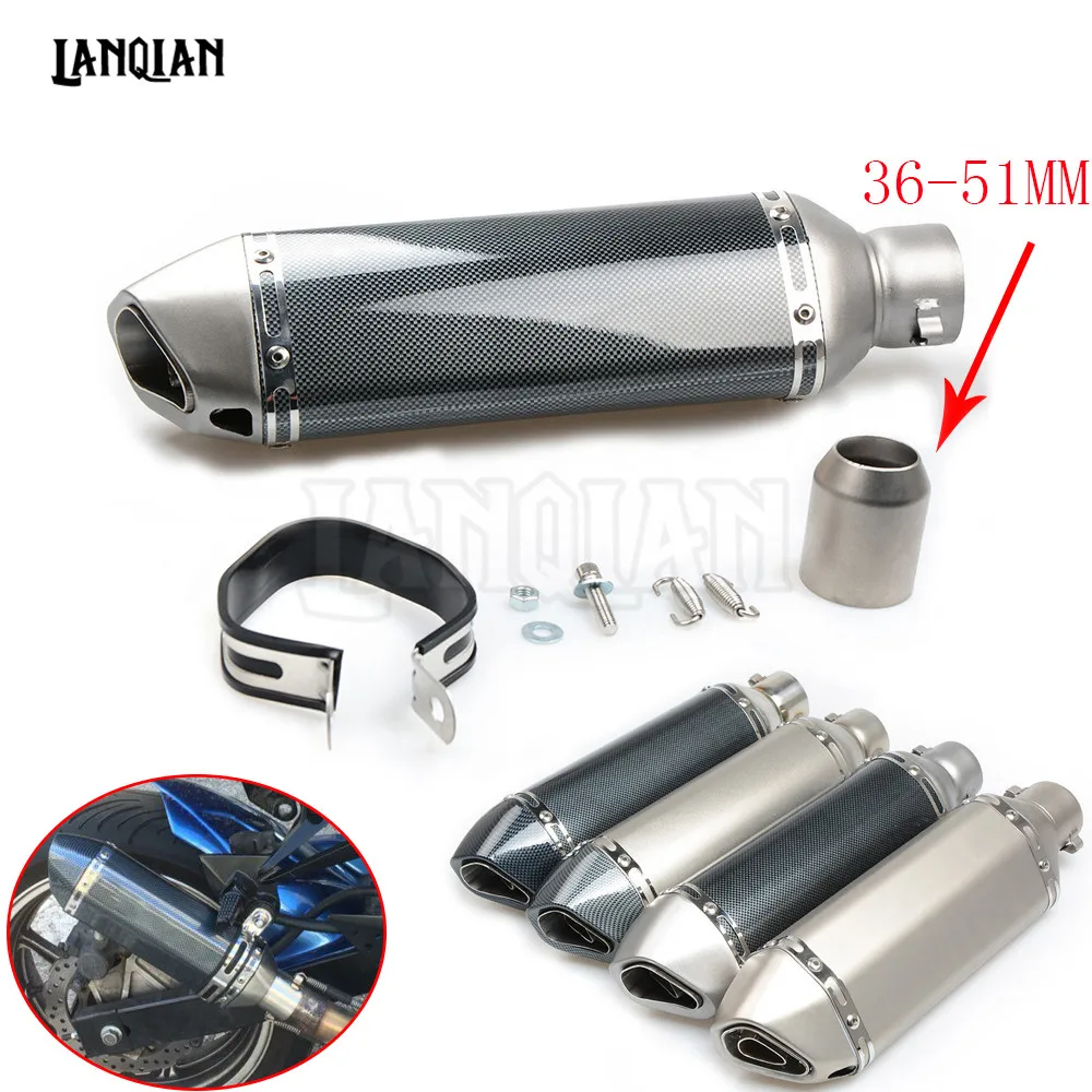

51MM Universal Motorcycle Exhaust Escape Modified Muffle Exhaust Pipe for Honda CB 599 919 400 CB600 HORNET CBR 600 F2 F3 F4 F4i
