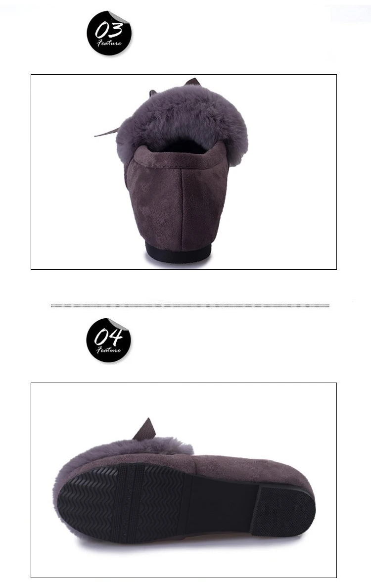Fashion Lady Flcok Ankle Slip-On Booties 2018 New Autumn And Winter Women Warm Round Toe Short Plush Solid Shoe Size 35-40 M8D58 (25)