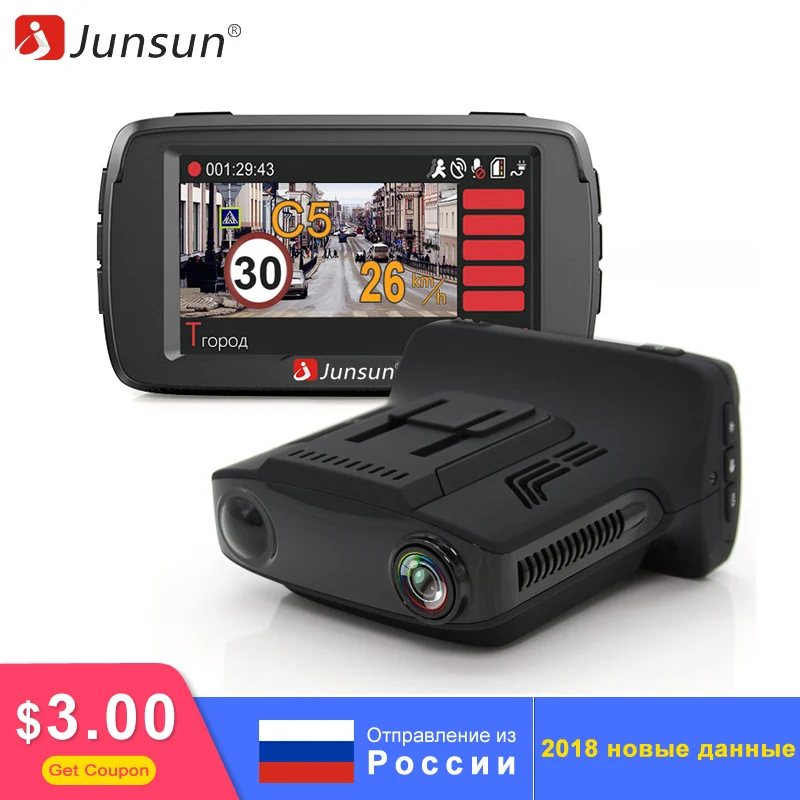 Junsun Car DVR Radar Detector GPS 3 in 1 Super HD 1296P Recorder 170 Degree Night Vision 2.7" Dash Camera LDWS Safe Reminder
Junsun Car DVR Radar Detector GPS 3 in 1 Super HD 1296P Recorder 170 Degree Night Vision 2.7" Dash Camera LDWS Safe Reminder