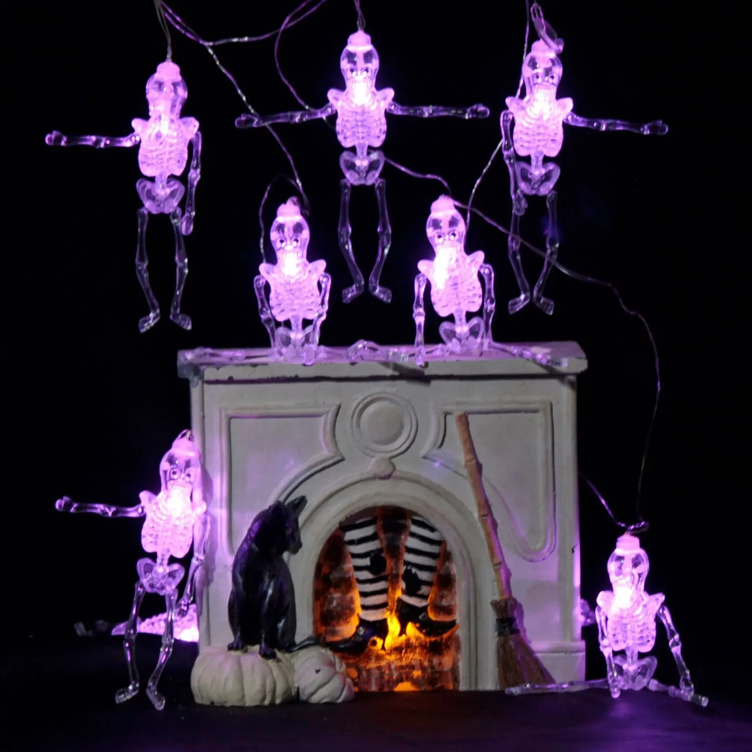 METABLE 1PCS 10FT Battery Operated Halloween Spider SKULL GHOST Fairy Lights with 20 Purple LEDs for Halloween Decorations
METABLE 1PCS 10FT Battery Operated Halloween Spider SKULL GHOST Fairy Lights with 20 Purple LEDs for Halloween Decorations