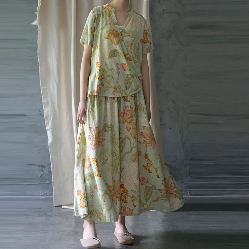 Johnature New Florat Print Short Sleeve Cotton Linen Women Dresses 2019 Summer Fake Two Pieces V-neck Button Vintage Women Dress
Johnature New Florat Print Short Sleeve Cotton Linen Women Dresses 2019 Summer Fake Two Pieces V-neck Button Vintage Women Dress