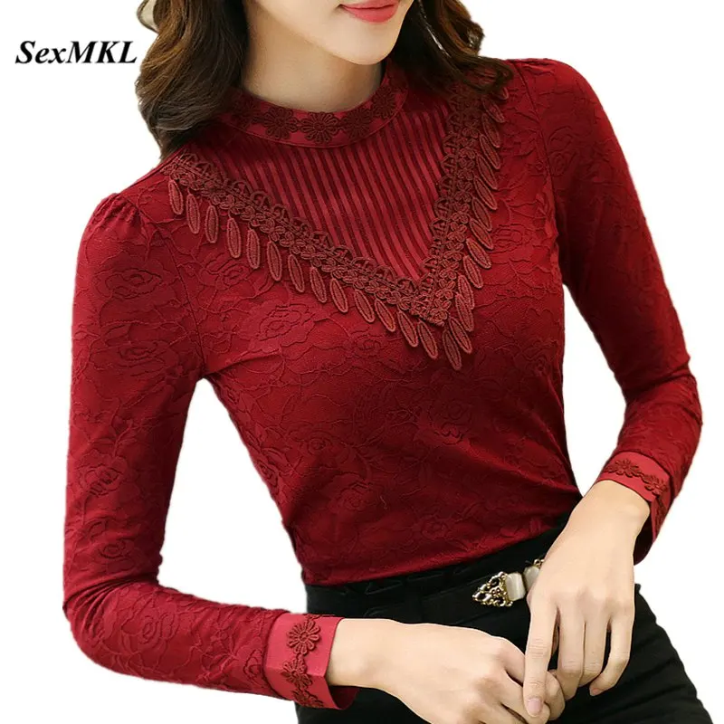 SEXMKL Women Lace Blouse Autumn Clothing 2019 Fashion Blusas Femininas Blouses and Tops Korean Ladies Office White Lace Shirt
SEXMKL Women Lace Blouse Autumn Clothing 2019 Fashion Blusas Femininas Blouses and Tops Korean Ladies Office White Lace Shirt