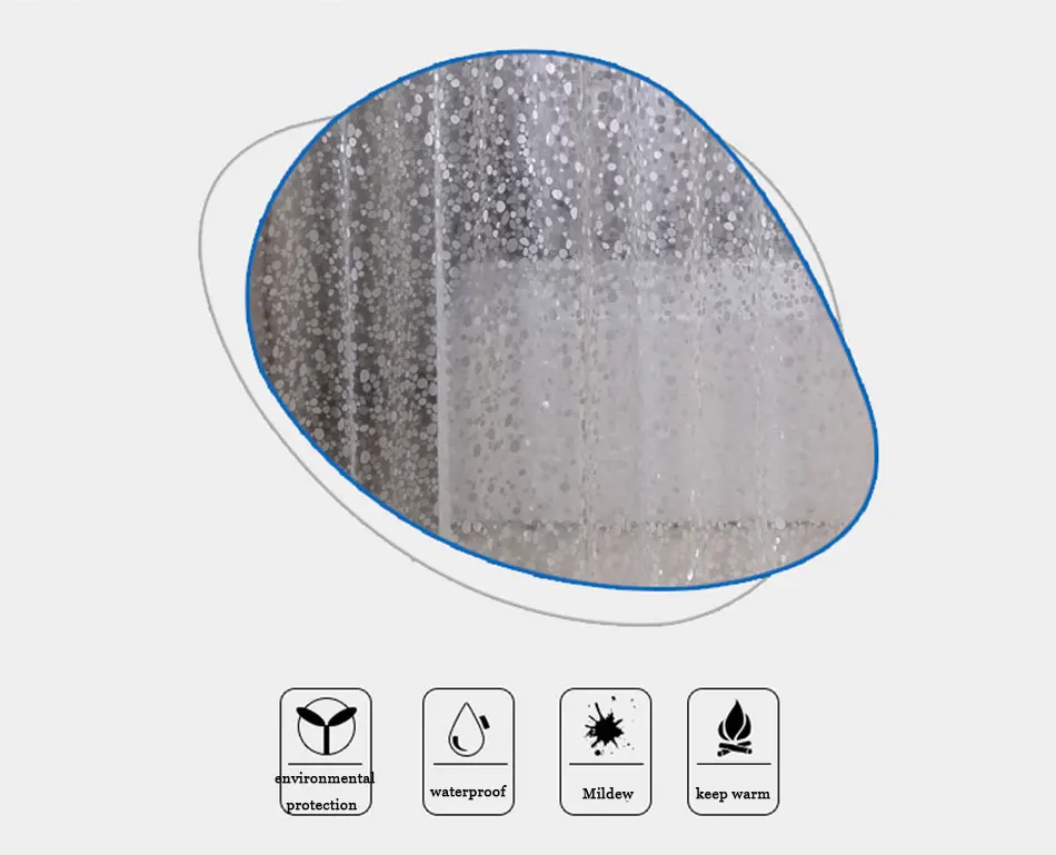 3D thicken shower curtains bathroom curtain,