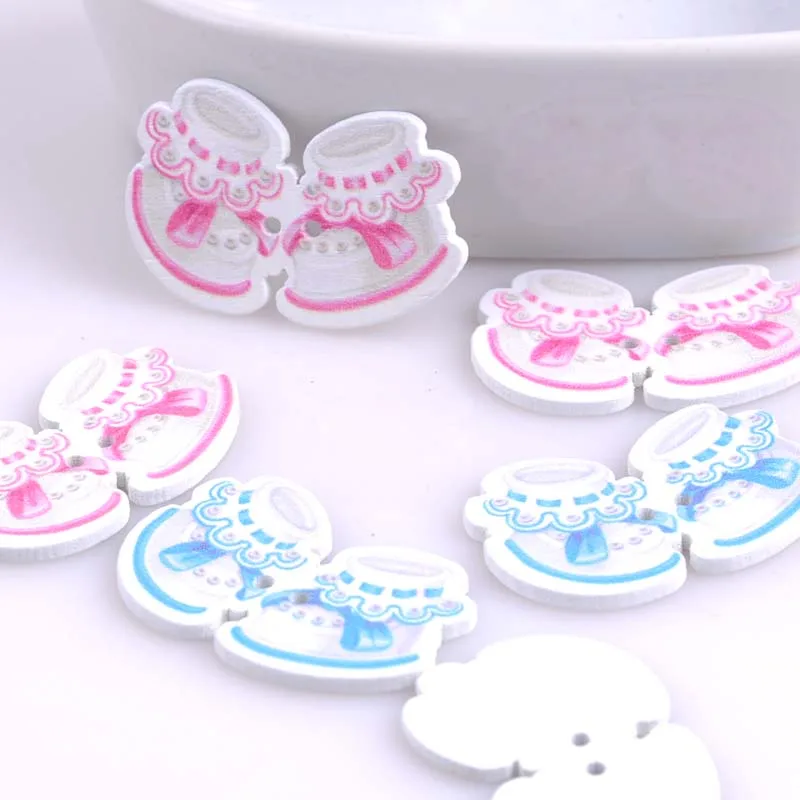 blue/pink baby Shoes painted Wood Buttons For Scrapbooking Craft 30pcs 22x35mm MT0702x
blue/pink baby Shoes painted Wood Buttons For Scrapbooking Craft 30pcs 22x35mm MT0702x